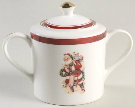 Santa Sugar Bowl & Lid