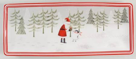 Santa Penguin Rectangular Tray