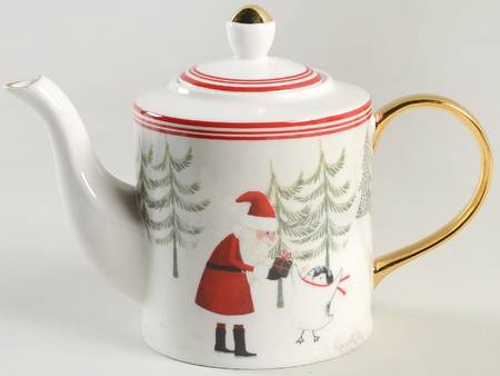 Santa Penguin Teapot & Lid