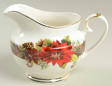 Plaid Poinsettia Creamer
