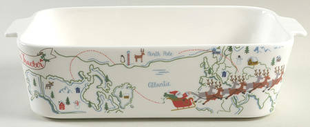 Santa Tracker Rectangular Baker No Lid