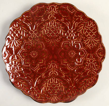 Portina Red Salad/Dessert Plate