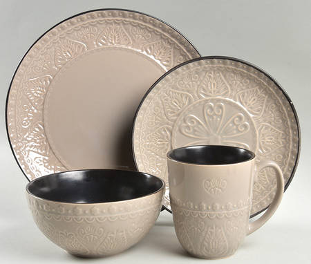 Milanto Grey 4 Piece Place Setting