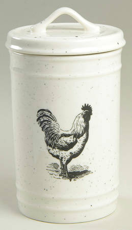 Black Speckle Farm Large Canister & Lid