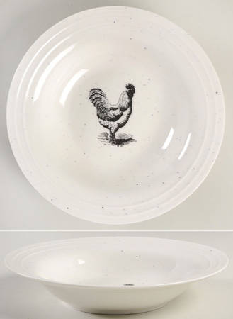 Black Speckle Farm 8" Individual Pasta Bowl