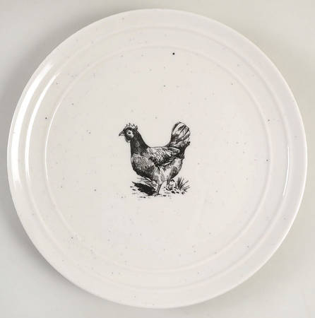 Black Speckle Farm Dinner Plate