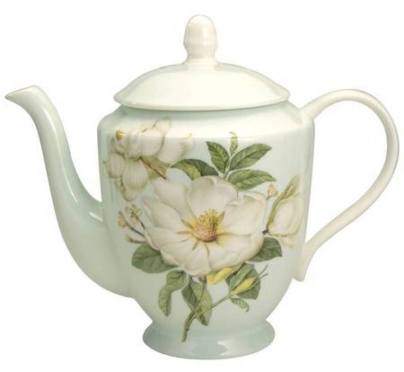Magnolia Blue Tea/Coffee Pot & Lid