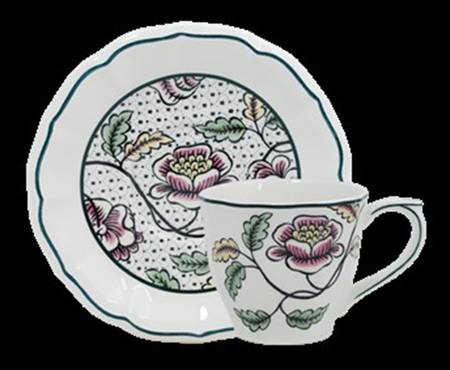 Dominote Flat Cup & Saucer Set