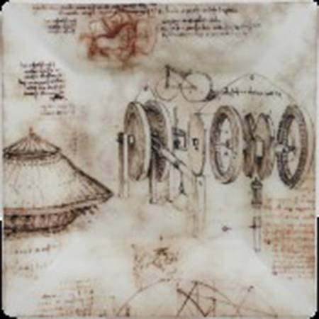 Leonardo de Vinci Machines 6" Square Tray