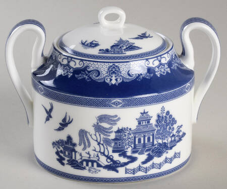 Blue Willow Sugar Bowl & Lid