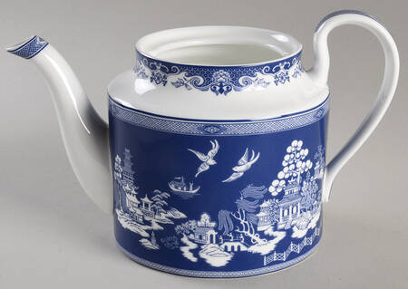 Blue Willow Teapot No Lid