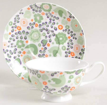 Prarie Ditsy Footed Cup & Saucer Set