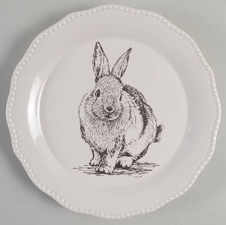 Sketch Bunny Salad Plate