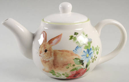 Floral Bunny Teapot & Lid