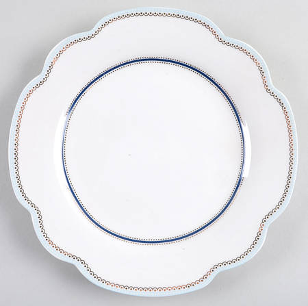 Scallop Aqua Gold Salad Plate