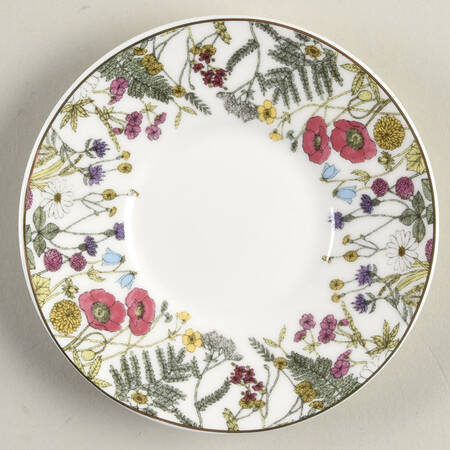 Pink Poppy Meadow Saucer for Demitasse Cup