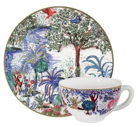Le Jardin du Palais, The Palace Garden Flat Cup & Saucer Set