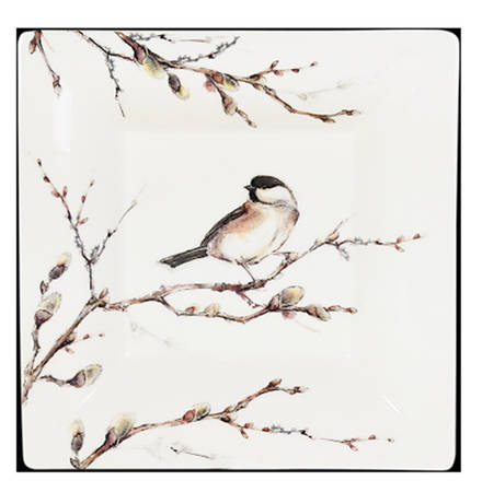 Les Oiseaux de la Foret Candy Dish-Square 6"