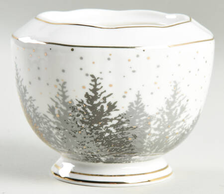 Black Grey Tree Sugar Bowl No Lid