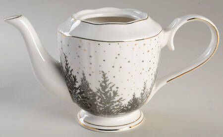 Black Grey Tree Teapot No Lid