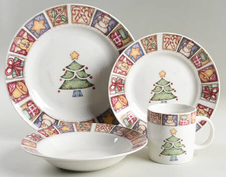 Christmas Quilt 4 Piece Place Setting