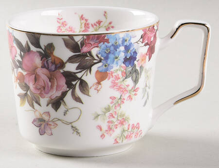 Pink Blue Garden Flat Cup