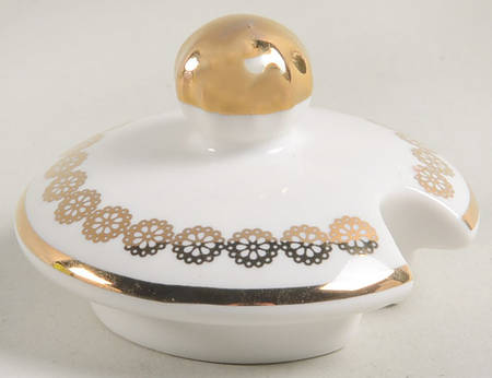 White Gold Lace Berry Lid for Sugar Bowl