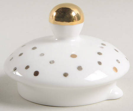 Metallic Black Leaves Lid for Teapot