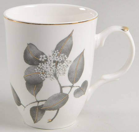 Metallic Black Leaves Mug
