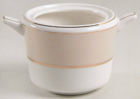 Gold Diamond Pin Sugar Bowl No Lid