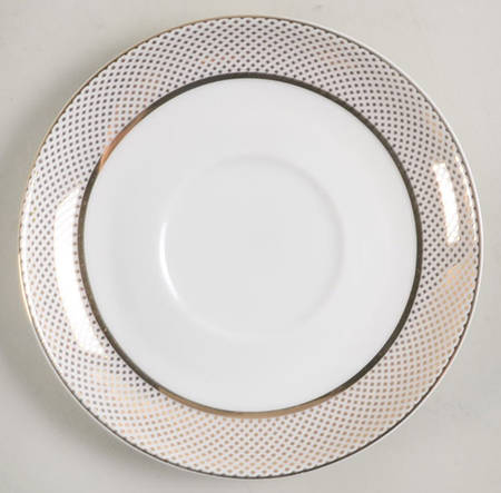 Gold Diamond Pin Saucer for Demitasse Cup
