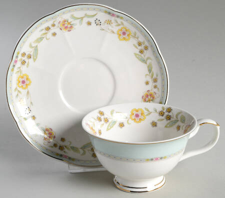Corn Floral Footed Cup & Saucer Set
