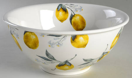 Organic Lemon 9" Round Serving Bowl