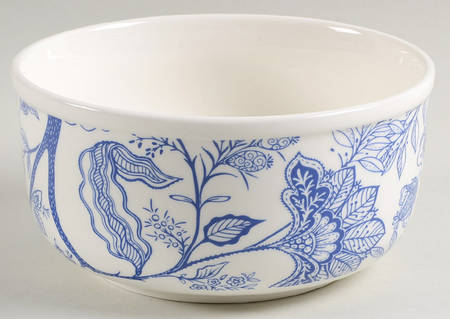 Blue Vine 6" Storage Ceramic Bowl