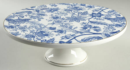Blue Vine Footed Cake Plate