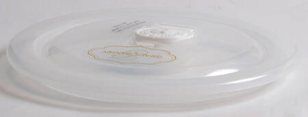 Corn Floral Pink Vented Lid for 26 Oz Round Plastic Microwave Bowl