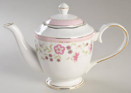 Corn Floral Pink Teapot & Lid