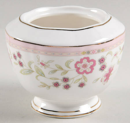 Corn Floral Pink Sugar Bowl No Lid