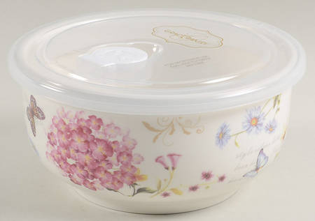 Hydrangea Medium Serve & Store Bowl with Lid