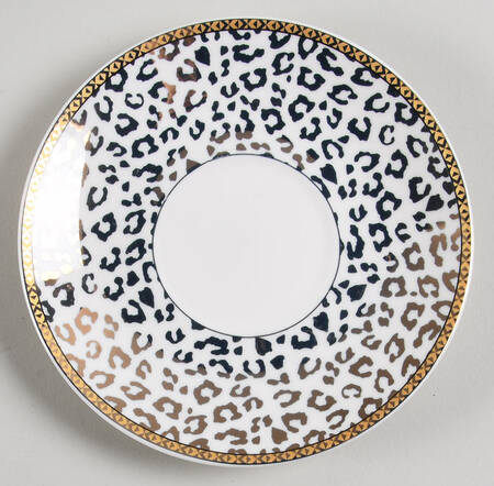 Leopard Gold Saucer for Individual Teapot & Lid w/Cup & Saucer