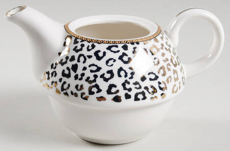 Leopard Gold Individual Teapot with Cup Teapot No Lid