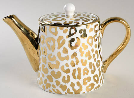 Leopard Gold Teapot & Lid