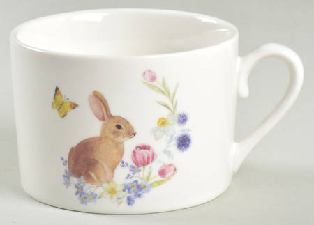 Plaid Bunny Flat Cup