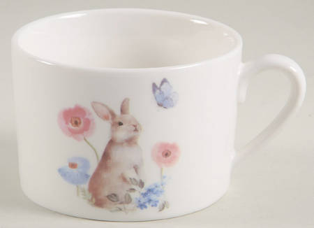 Plaid Bunny Flat Cup