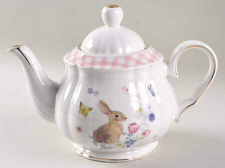 Plaid Bunny Teapot & Lid