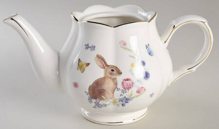 Plaid Bunny Teapot No Lid