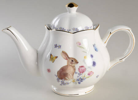 Plaid Bunny Teapot & Lid