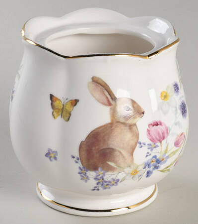 Plaid Bunny Sugar Bowl No Lid