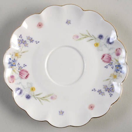 Plaid Bunny Saucer for Flat Cup