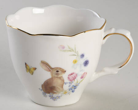 Plaid Bunny Flat Cup